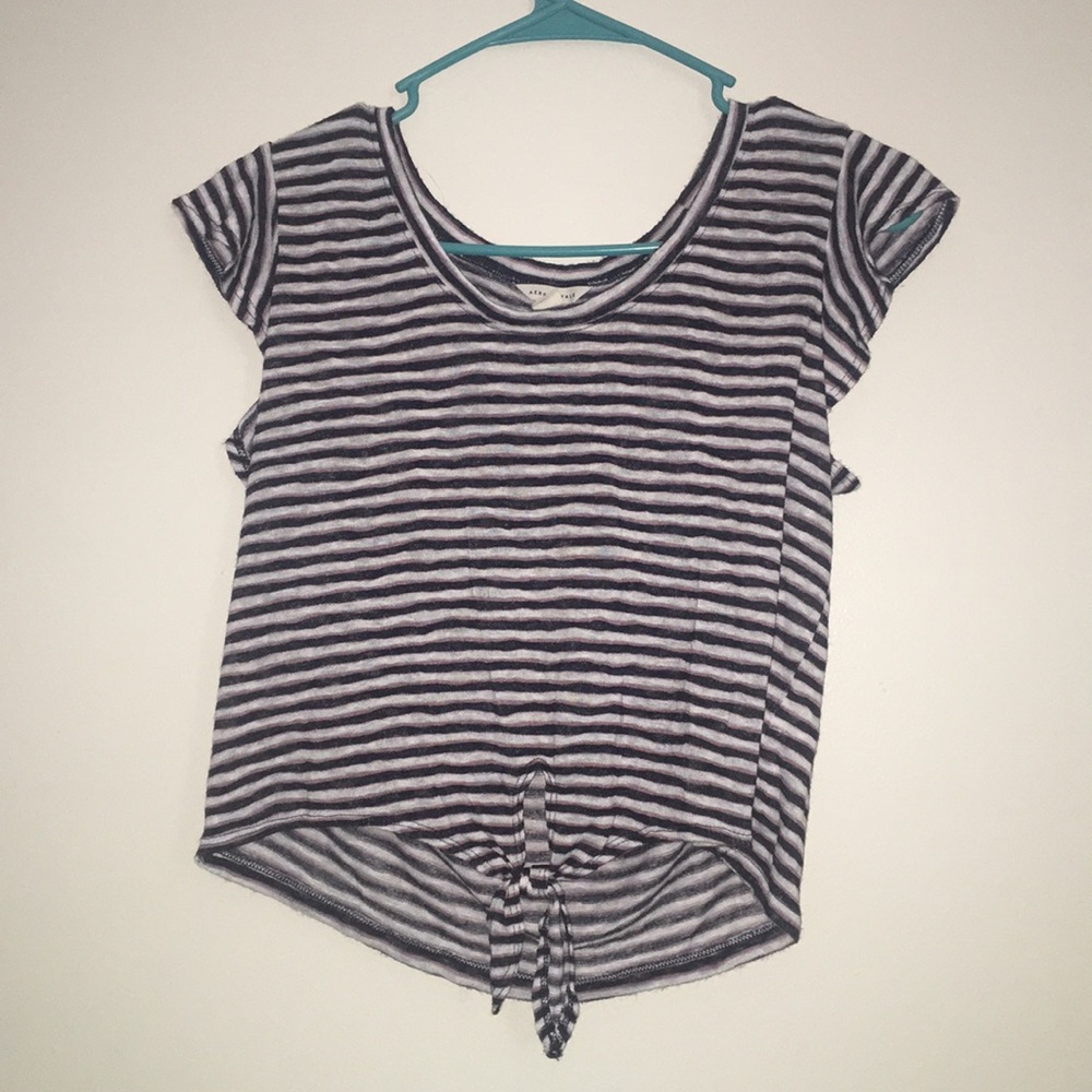 Striped Off Shoulder Shirt